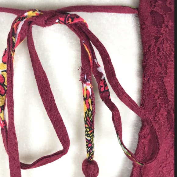 altar'd state Burgundy Floral Long Sleeve Dress - Picture 8 of 8